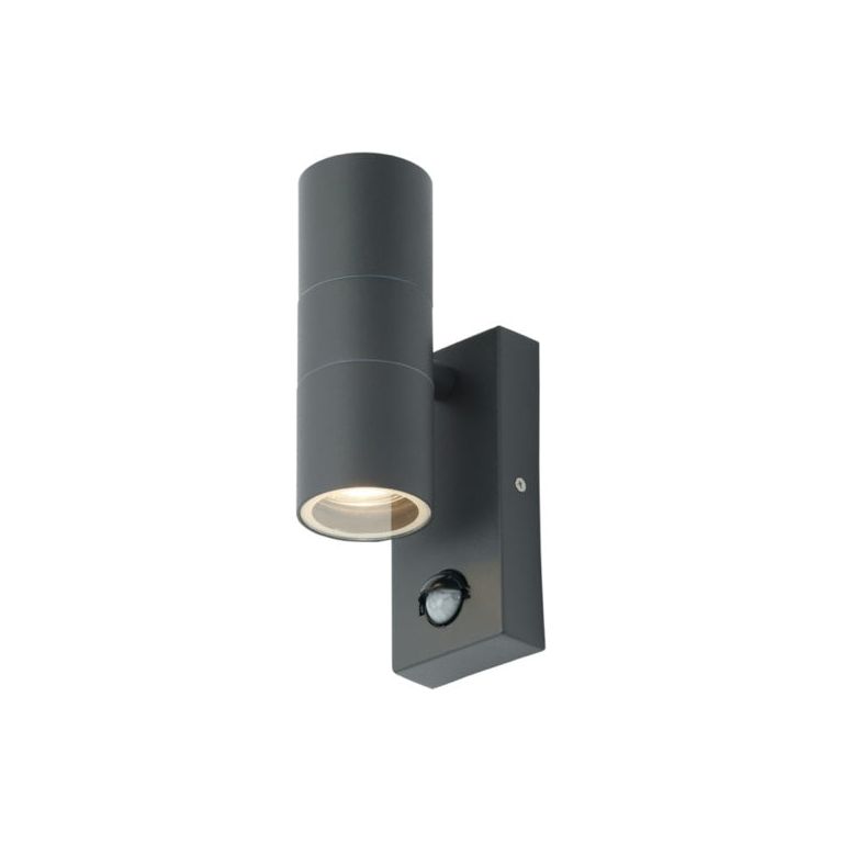 Zinc Leto 2 Light With PIR Anthracite