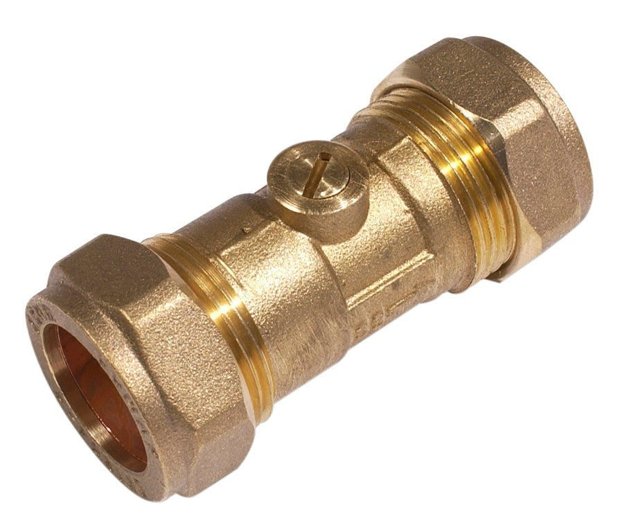 Securplumb L/P CXC Brass Isolating Valve 15mm
