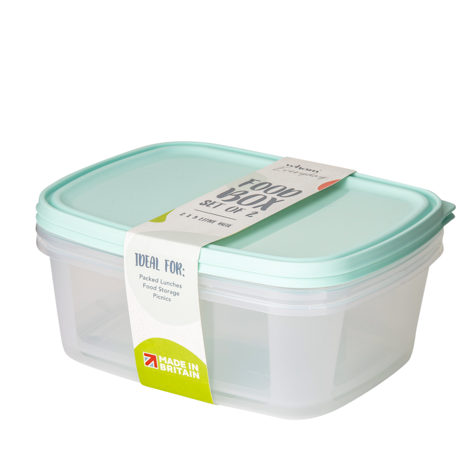 Wham Everyday Clear Food Boxes Set 2 3L