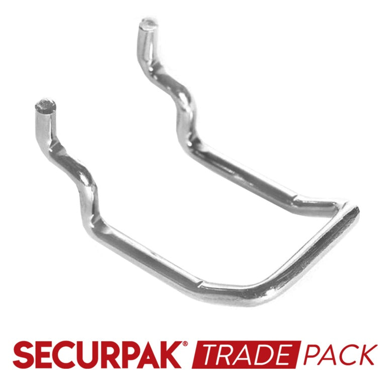 Securpak Euro Pegboard Loop Hook Zinc Plated 20 Pack