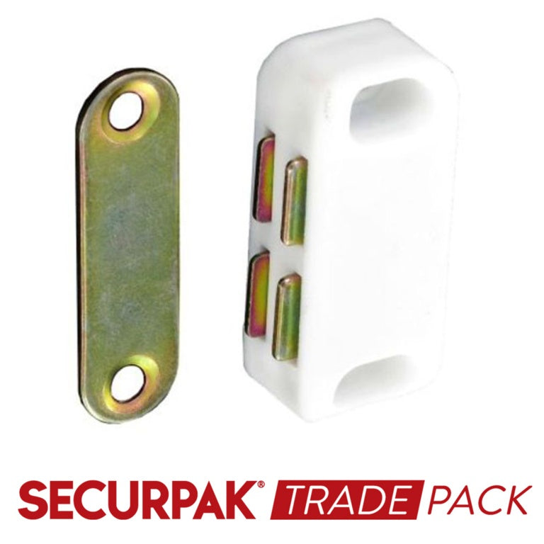 Securpak Magnetic Catch White 38mm 20 Pack