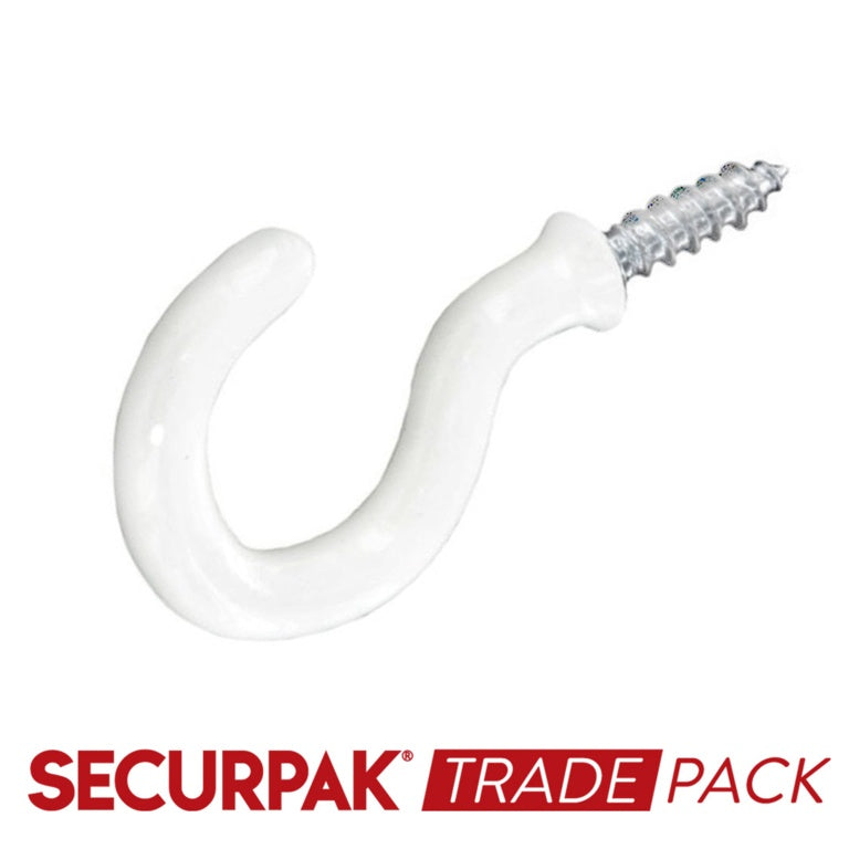 Securpak Cup Hook White 32mm 100 Pack