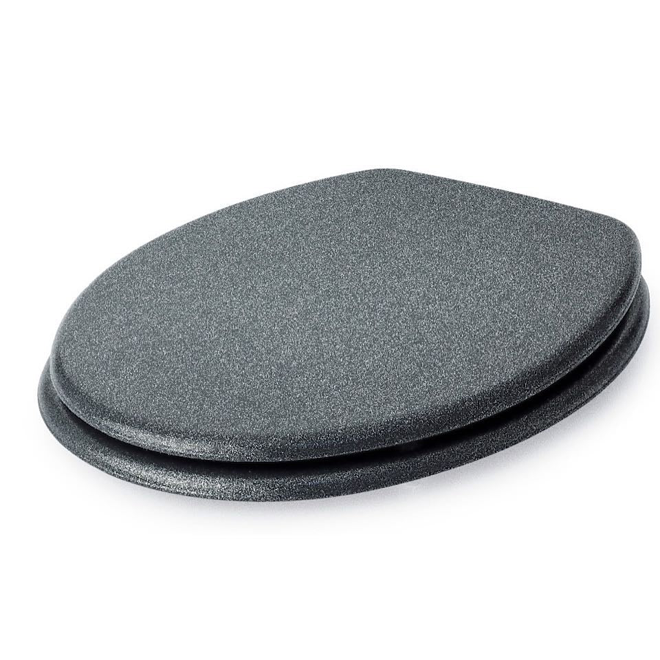 Blue Canyon MDF Toilet Seat With Stainless Steel Hinges Glitter