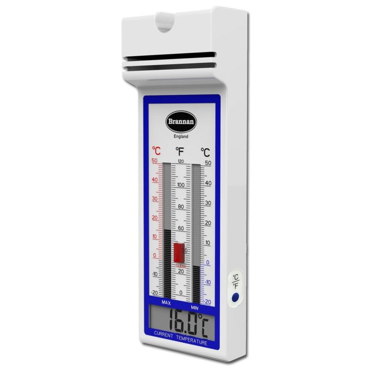 Brannan Digital Quick Set Max Min White Thermometer
