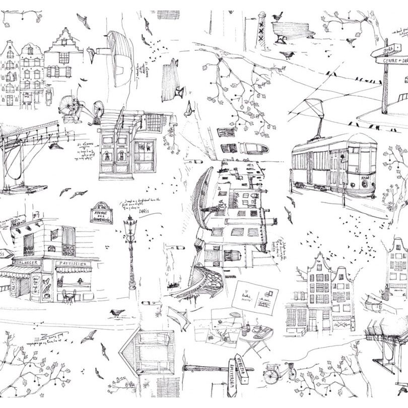 d-c-fix® Manhattan Table Cloth - Riva Black & White