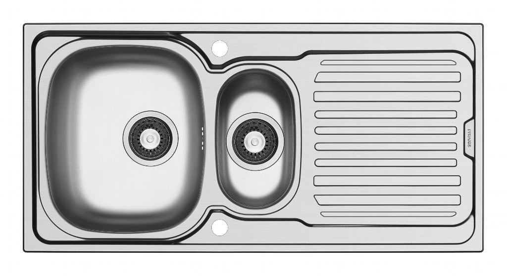 Pyramis Aurora 1.5 Bowl Reversible Stainless Steel Sink 100x50