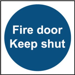 Smiths Architectural Fire Door Keep Shut Sign 100x100mm