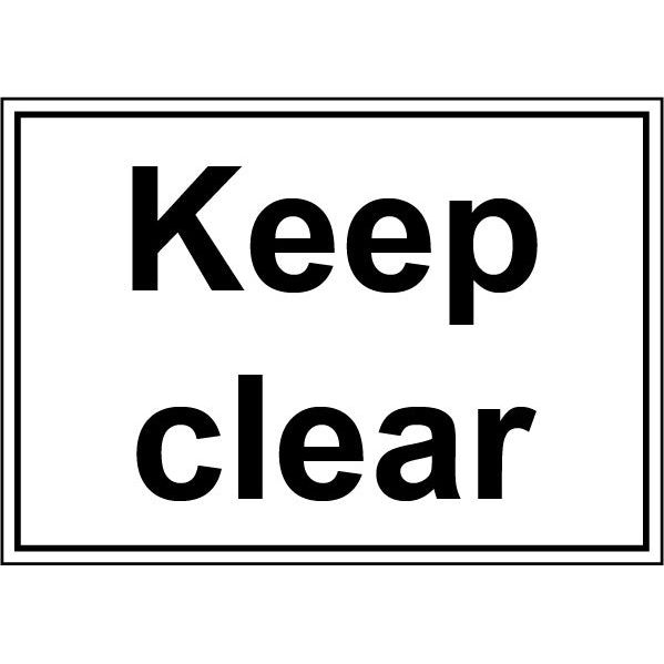 Smiths Architectural Keep Clear Sign 148mmx210mm