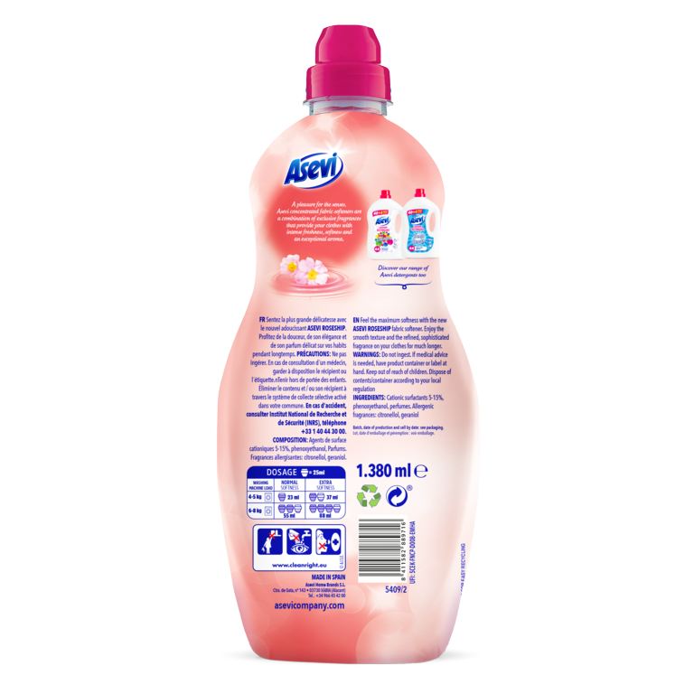 Asevi Suavizante 1,5L Rosa Mosqueta