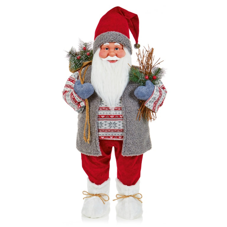 Premier Nordic Noel Plush Santa 40cm