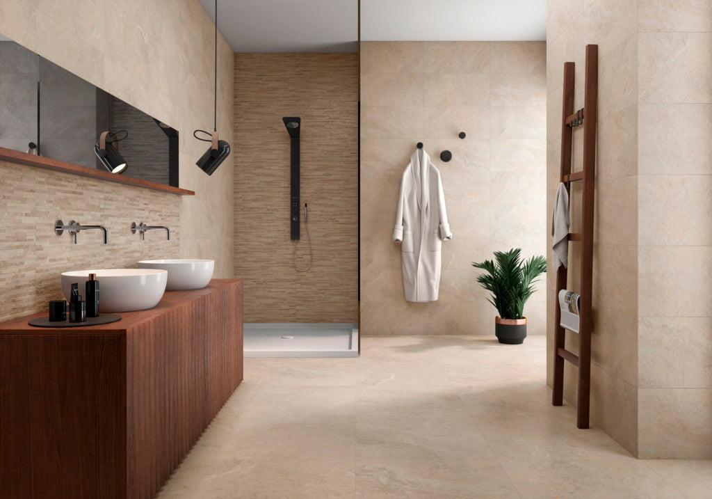 Prissmacer Anaya Cream Porcelain Tile 30 x 61cm 1.3m2, 7 Tiles Per Box