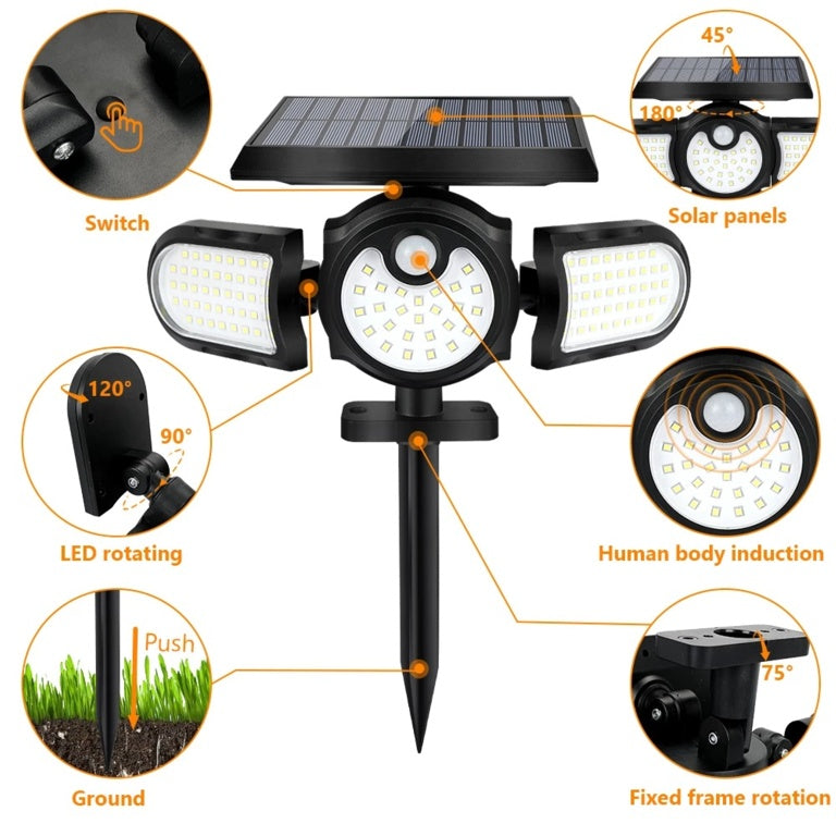 Extrastar Solar LED Flood Light With PIR