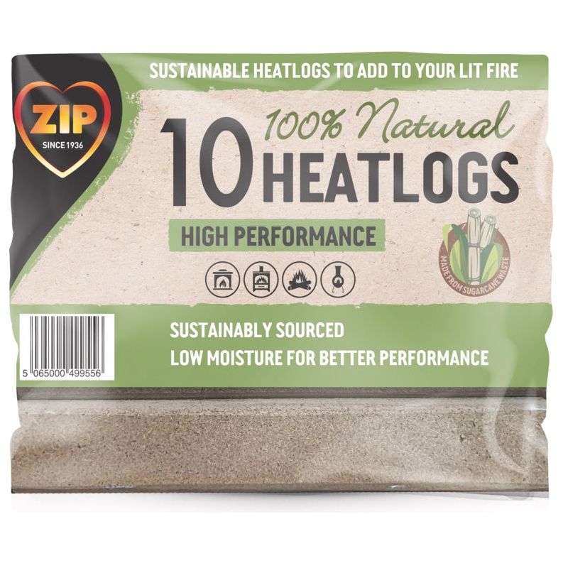 Zip Natural Heatlog 10 Pack
