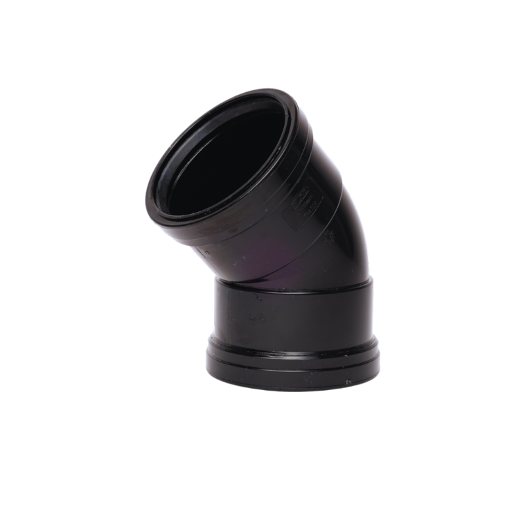 Davant Double Socket 135° Bend Black 110mm