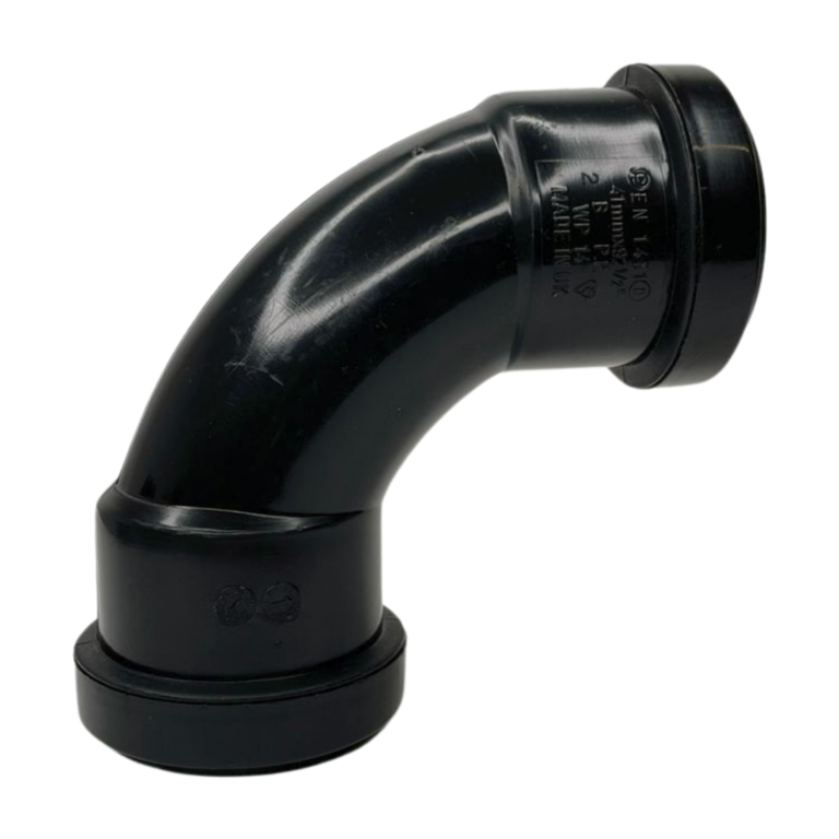 Davant Push Fit Swept Bend 91.25° Black