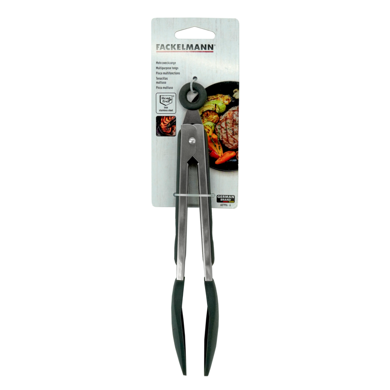 Fackelmann Stainless Steel Tongs With Silicone Head