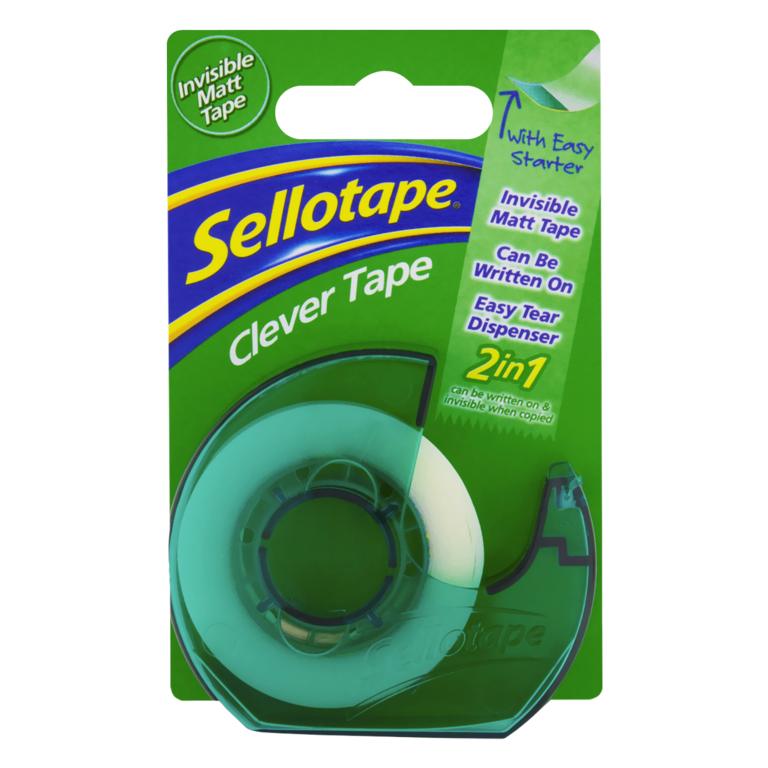 Sellotape Clever Tape 18mm x 25m Display Pack of 48