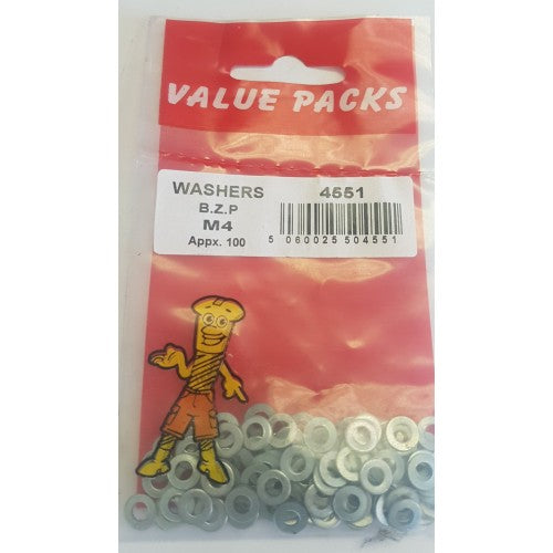 Fast Pak M4 STEEL WASHERS ZINC