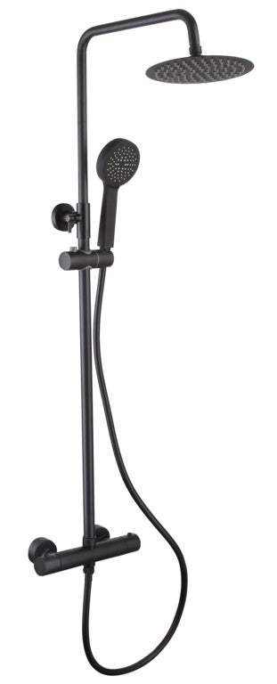 SP Scale Thermostatic Cool Touch Round Shower Matt Black
