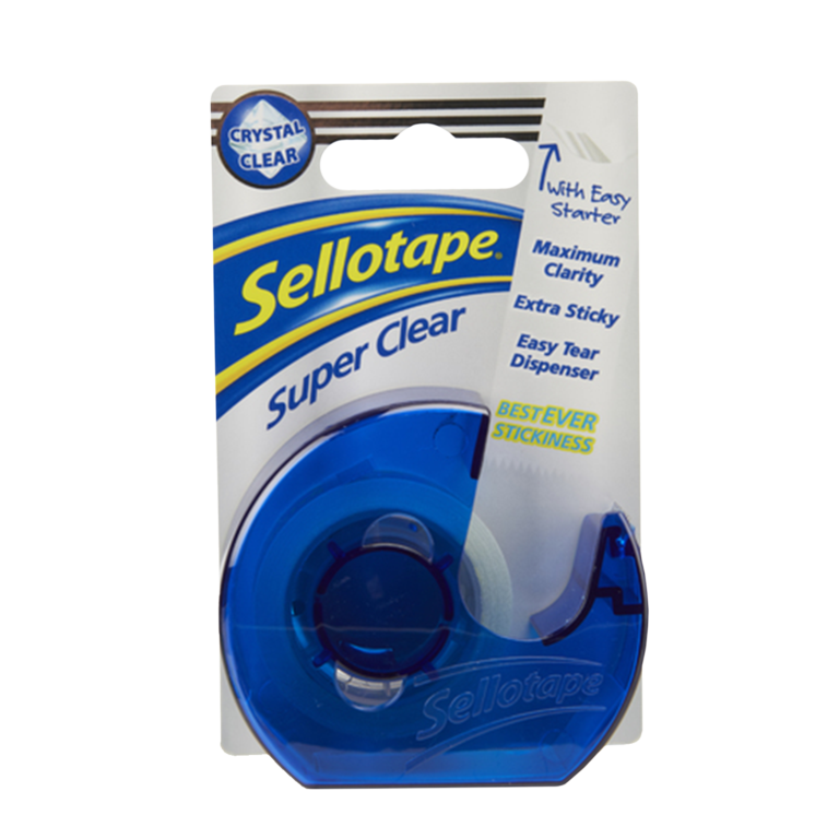 Sellotape Super Clear Dispenser 18mm x 15m