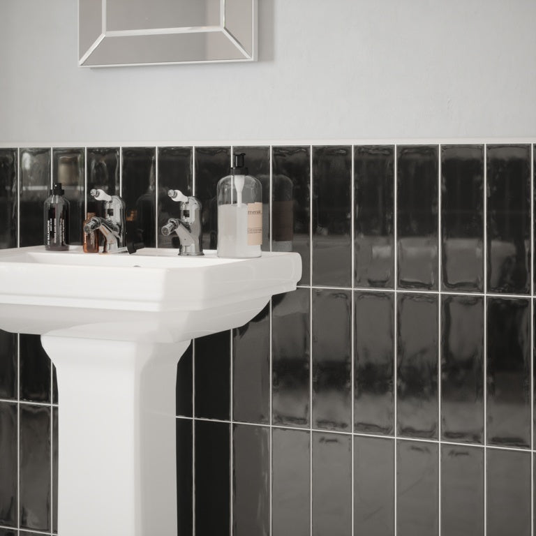 Johnson Tiles 1901 Boote Black Wall Tile 245 x 75mm 0.99m²