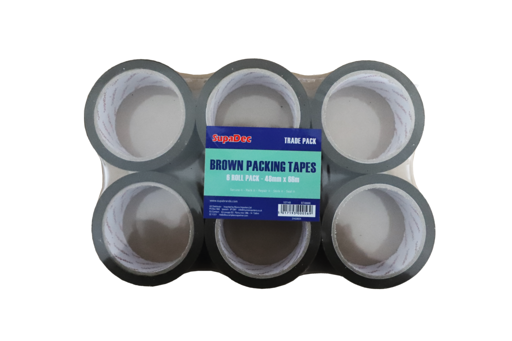 SupaDec Brown Tape 48mm X 66mtr Pk6