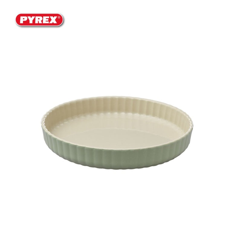 Pyrex Flan Dish Green Sage 28cm