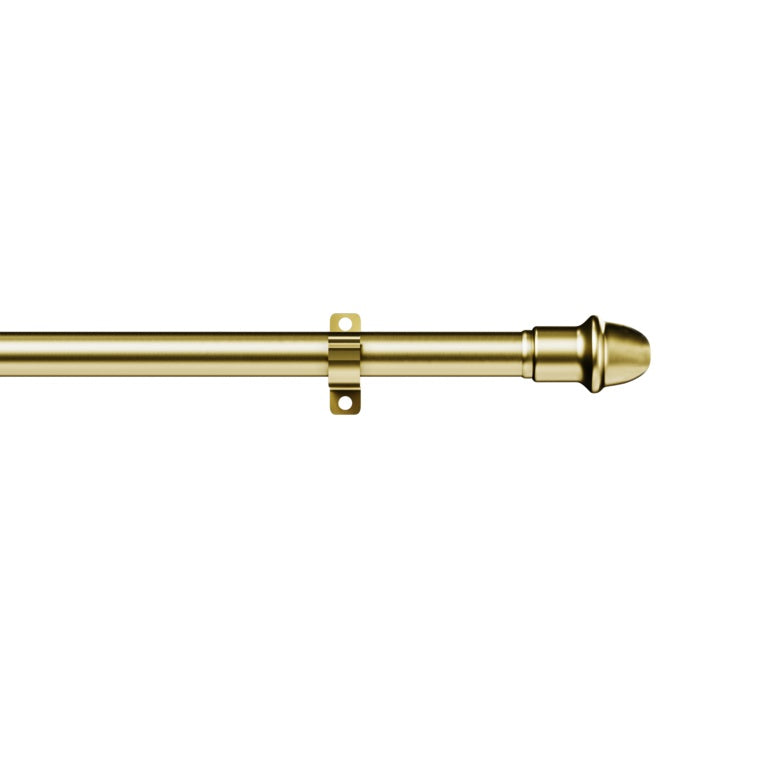 Woodside Extendable Metal Café Rod Brass 75-120cm 9-11mm