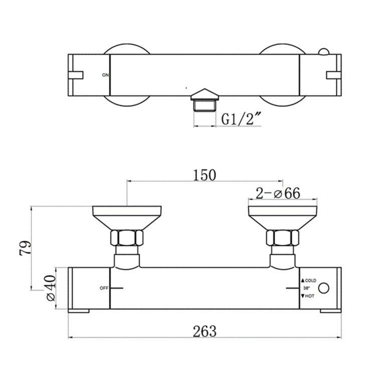 Deva Thermostatic Bar Valve With Fast Fix Kit