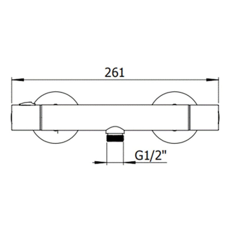 Deva Thermostatic Cool Touch Bar Valve Round