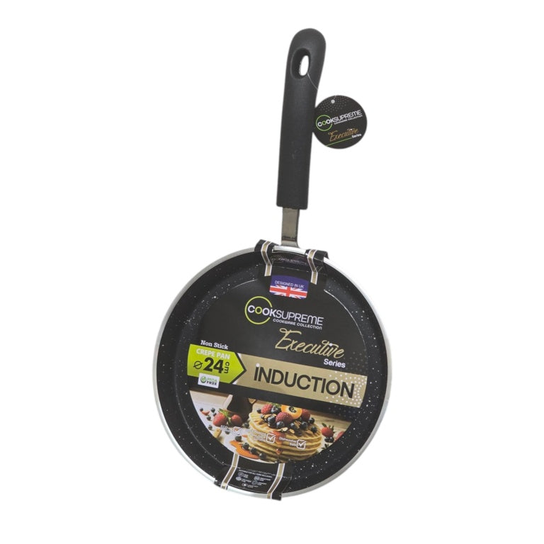 Executive Marble Induction Non Stick Crepe Pan 24cm