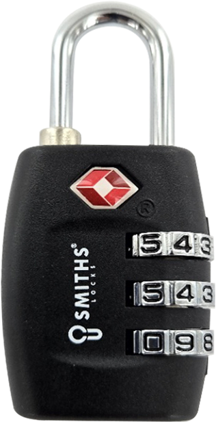 Smiths Locks TSA Padlock 3 Dial 35mm