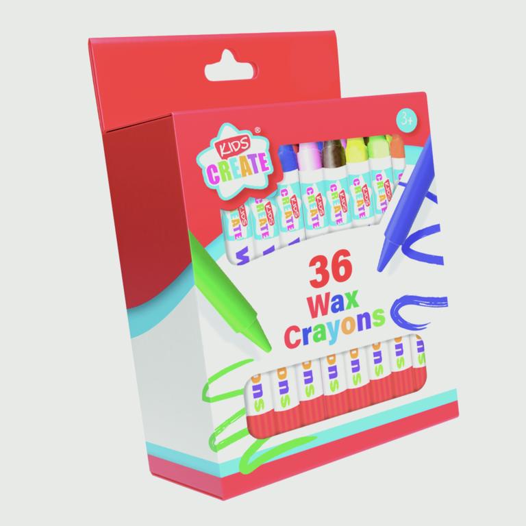 I G Design Act Wax Crayons Pack 36
