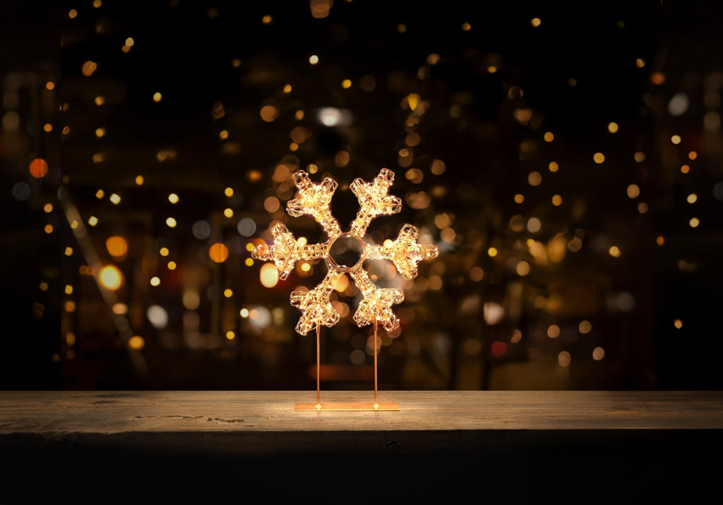 Premier Gold Table Top Snowflake 720 LEDs 45cm