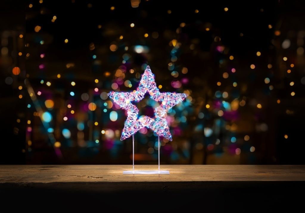 Premier White/Multi Table Top Star 720 LEDs 45cm