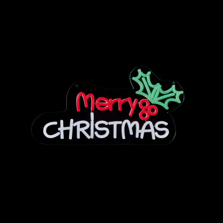 Premier Merry Xmas Hanging Lit Neon Sign 40cm