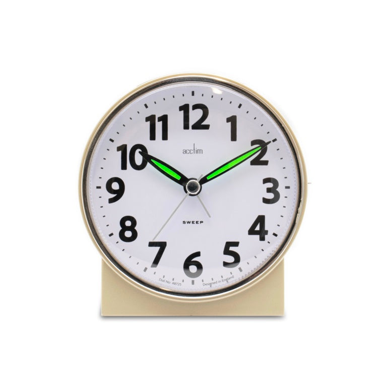Acctim Micah Sweep Alarm Clock Champagne