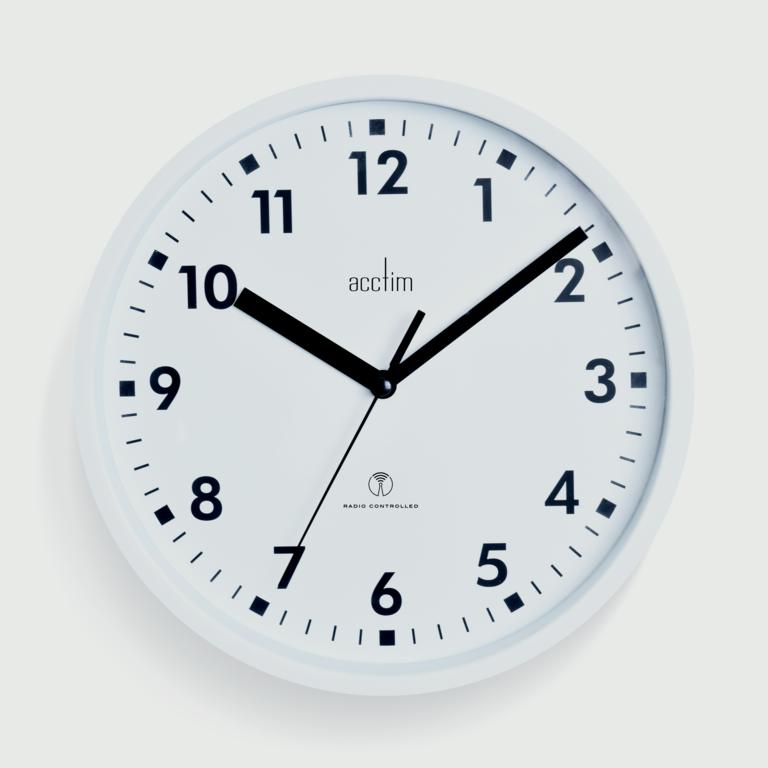 Acctim Nardo Radio Control Wall Clock White