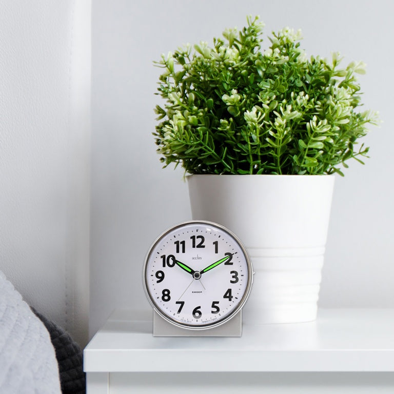 Acctim Micah Sweep Alarm Clock Silver