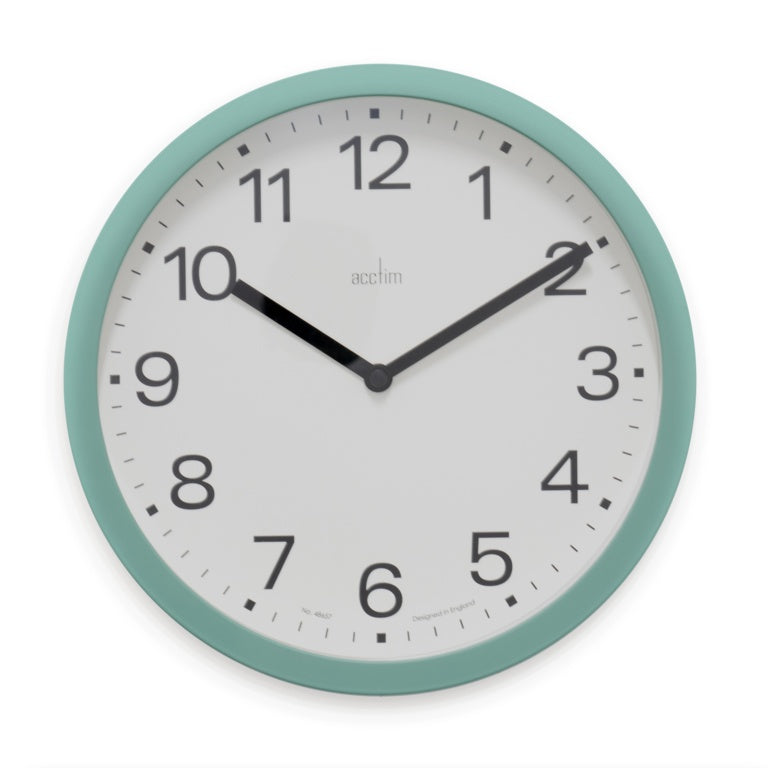 Acctim Renhold Sweep Wall Clock Cloverfield Green