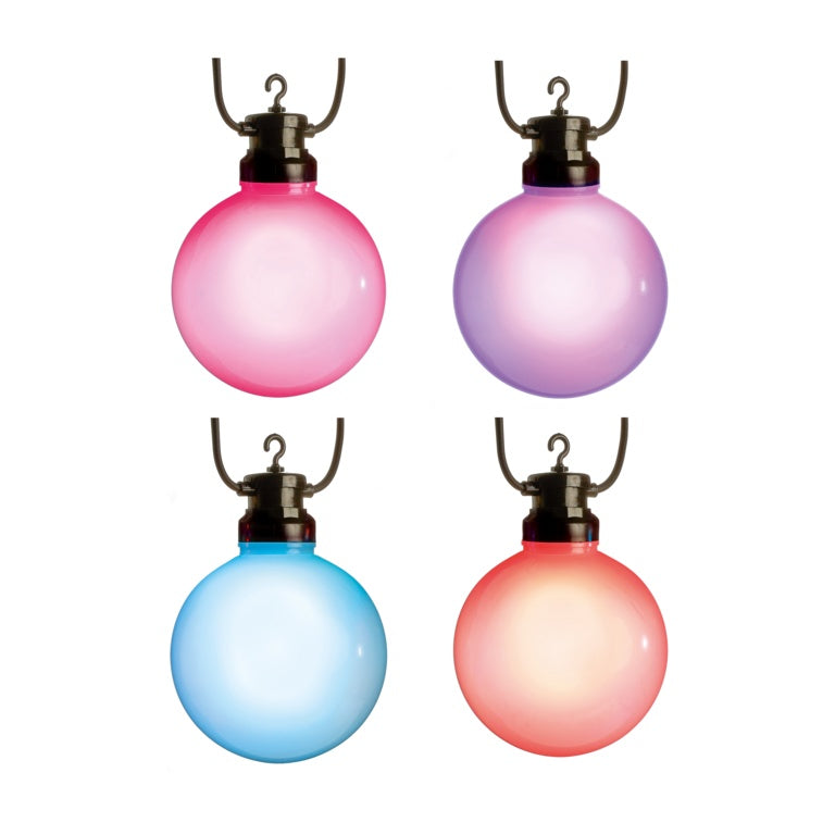 Premier 10cm Frosted Ball Cap 10 Rainbow LEDs