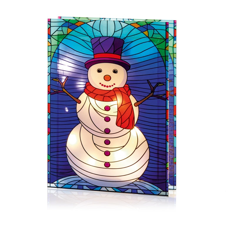 Premier Battery Operated Lit Snowman 50ww LED 21x28