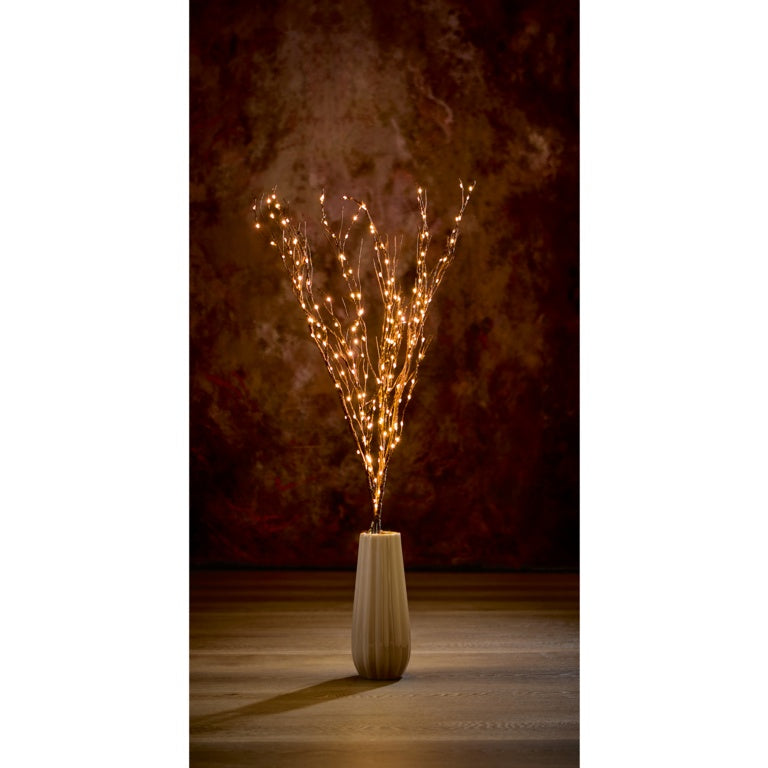 Premier Set 3 Lit Twigs 210 Warm White LEDs 90cm