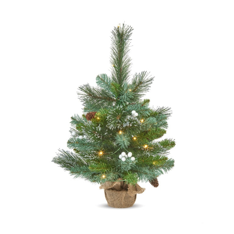 Premier Gold Crest Tree With 35 Warm White LEDs 60cm