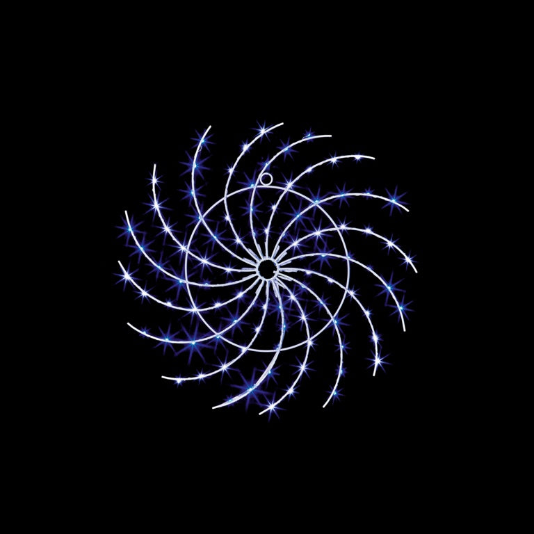 Premier Catherine Wheel 96 LEDs Blue & White 50cm