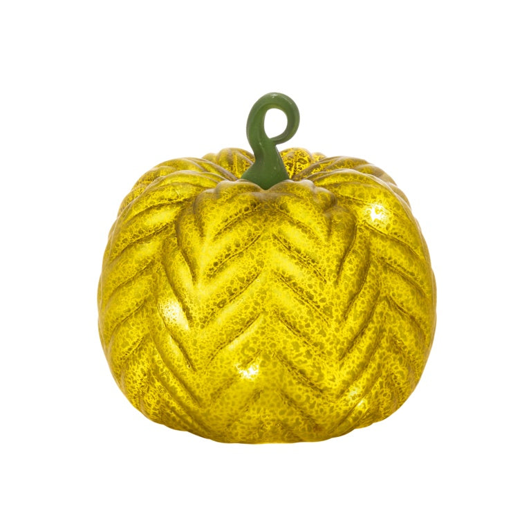 Premier Lit Pumpkin Glass Light Olive 15.5cm