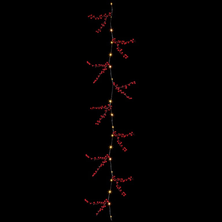 Premier Lit Berry Garland 20 LED Warm White 1.8m