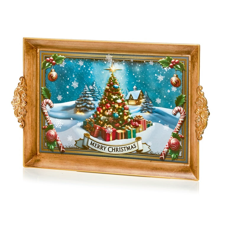 Premier Merry Christmas Tree Scene Tray 39 x 25cm