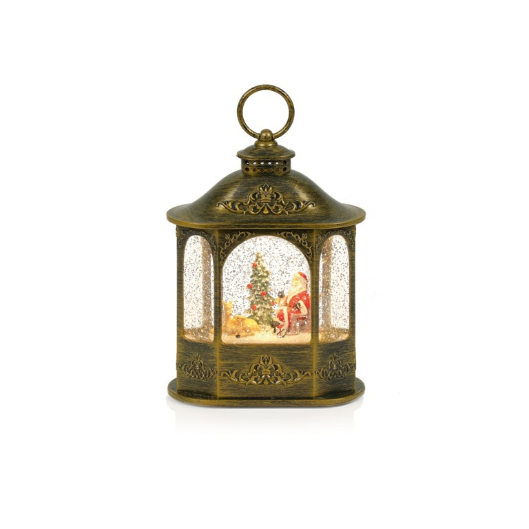 Premier Santa Tree Water Spinner Lantern Warm White LEDs 21.3cm