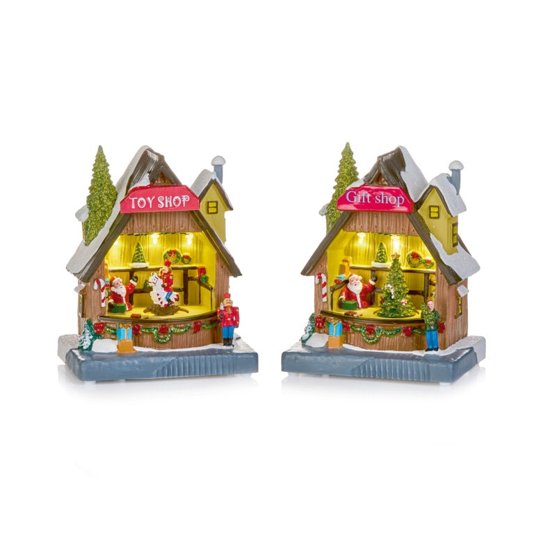 Premier Battery Operated Lit Christmas Shop 18cm